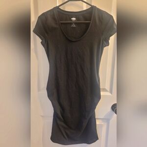 Maternity Old Navy Short Sleeve Dress - Black - Small